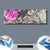 Leinwandbild Mops Blumen Panorama