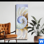 Leinwandbild Muschel Fossil No 2 Schmal Produktvorschau mit dem Bild Muschel Fossil No. 2 im Format Schmal.