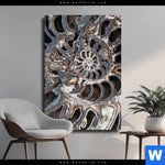 Leinwandbild Muschel Fossil No 3 Hochformat Produktvorschau mit dem Bild Muschel Fossil No. 3 im Format Hochformat.