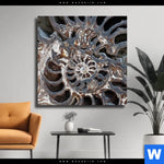 Leinwandbild Muschel Fossil No 3 Quadrat Produktvorschau mit dem Bild Muschel Fossil No. 3 im Format Quadrat.