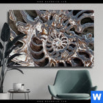 Leinwandbild Muschel Fossil No 3 Querformat Produktvorschau mit dem Bild Muschel Fossil No. 3 im Format Querformat.