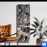 Leinwandbild Muschel Fossil No 3 Schmal Produktvorschau mit dem Bild Muschel Fossil No. 3 im Format Schmal.
