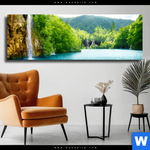 Leinwandbild Natur Pur Am See Panorama Produktvorschau mit dem Bild Natur pur am See im Format Panorama.