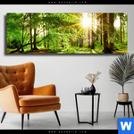 Leinwandbild Natur Pur Der Wald Panorama Produktvorschau mit dem Bild Natur pur - Der Wald im Format Panorama.