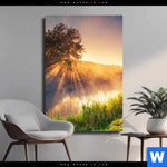 Leinwandbild Nebel Am Fluss Hochformat Produktvorschau mit dem Bild Nebel am Fluss im Format Hochformat.