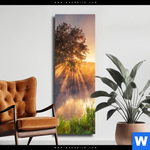 Leinwandbild Nebel Am Fluss Schmal Produktvorschau mit dem Bild Nebel am Fluss im Format Schmal.