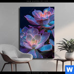 Leinwandbild Neon Sukkulenten Hochformat Produktvorschau mit dem Bild Neon Sukkulenten im Format Hochformat.