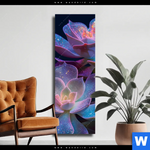Leinwandbild Neon Sukkulenten Schmal Produktvorschau mit dem Bild Neon Sukkulenten im Format Schmal.