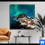 Leinwandbild Nordlichter Quadrat Produktvorschau mit dem Bild Nordlichter im Format Quadrat.