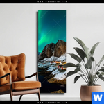Leinwandbild Nordlichter Schmal Produktvorschau mit dem Bild Nordlichter im Format Schmal.