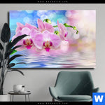 Leinwandbild Orchideen Blueten Querformat Produktvorschau mit dem Bild Orchideen Blüten im Format Querformat.
