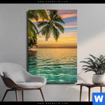 Leinwandbild Paradiesische Insel Hochformat Produktvorschau mit dem Bild Paradiesische Insel im Format Hochformat.