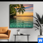 Leinwandbild Paradiesische Insel Quadrat Produktvorschau mit dem Bild Paradiesische Insel im Format Quadrat.