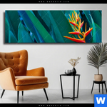 Leinwandbild Paradiesvogelblume Panorama Produktvorschau mit dem Bild Paradiesvogelblume im Format Panorama.