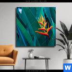 Leinwandbild Paradiesvogelblume Quadrat Produktvorschau mit dem Bild Paradiesvogelblume im Format Quadrat.