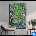 Leinwandbild Pfaufedern Hochformat Produktvorschau mit dem Bild Pfaufedern im Format Hochformat.