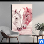 Leinwandbild Pferde Harmonie In Pastell Hochformat Produktvorschau mit dem Bild Pferde - Harmonie in Pastell im Format Hochformat.