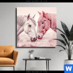 Leinwandbild Pferde Harmonie In Pastell Quadrat Produktvorschau mit dem Bild Pferde - Harmonie in Pastell im Format Quadrat.