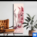 Leinwandbild Pferde Harmonie In Pastell Schmal Produktvorschau mit dem Bild Pferde - Harmonie in Pastell im Format Schmal.