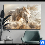 Leinwandbild Pferdeliebe Stolze Freiheit Querformat Produktvorschau mit dem Bild Pferdeliebe - Stolze Freiheit im Format Querformat.