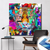 Leinwandbild Pop Art Tiger No 2 Quadrat Ansicht