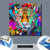 Leinwandbild Pop Art Tiger No 2 Quadrat Materialbild