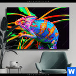 Leinwandbild Regenbogen Chamaeleon No 2 Querformat Produktvorschau mit dem Bild Regenbogen Chamäleon No.2 im Format Querformat.