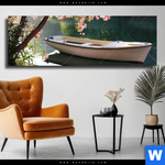Leinwandbild Romantische Bootstour Panorama Produktvorschau mit dem Bild Romantische Bootstour im Format Panorama.
