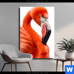 Leinwandbild Rosa Flamingo Hochformat Produktvorschau mit dem Bild Rosa Flamingo im Format Hochformat.