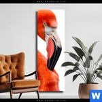 Leinwandbild Rosa Flamingo Schmal Produktvorschau mit dem Bild Rosa Flamingo im Format Schmal.