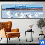 Leinwandbild Salzlandschaft In Den Anden Panorama Produktvorschau mit dem Bild Salzlandschaft in den Anden im Format Panorama.
