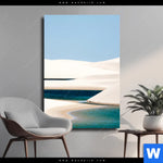 Leinwandbild Sandduenen Und Seen Hochformat Produktvorschau mit dem Bild Sanddünen und Seen im Format Hochformat.