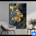 Leinwandbild Schmetterling Auf Marmor Hochformat Produktvorschau mit dem Bild Schmetterling auf Marmor im Format Hochformat.