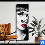 Leinwandbild Schoene Geheimnisvolle Schmal Produktvorschau mit dem Bild Schöne Geheimnisvolle im Format Schmal.