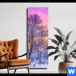 Leinwandbild Schoene Winterlandschaft Schmal Produktvorschau mit dem Bild Schöne Winterlandschaft im Format Schmal.