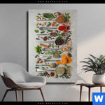 Leinwandbild Silberloeffel Mit Gewuerzen Hochformat Produktvorschau mit dem Bild Silberlöffel mit Gewürzen im Format Hochformat.