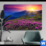 Leinwandbild Sommerberg Im Sonnenuntergang Querformat Produktvorschau mit dem Bild Sommerberg im Sonnenuntergang im Format Querformat.