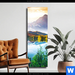 Leinwandbild Sonniger Tag Am Bergsee Schmal Produktvorschau mit dem Bild Sonniger Tag am Bergsee im Format Schmal.