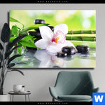 Leinwandbild Spa Wellness Steine Querformat Produktvorschau mit dem Bild Spa Wellness Steine im Format Querformat.