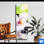 Leinwandbild Spa Wellness Steine Schmal Produktvorschau mit dem Bild Spa Wellness Steine im Format Schmal.