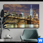 Leinwandbild Stadtlichter New York Querformat Produktvorschau mit dem Bild Stadtlichter New York im Format Querformat.