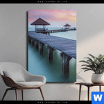 Leinwandbild Steg Ins Meer Hochformat Produktvorschau mit dem Bild Steg ins Meer im Format Hochformat.