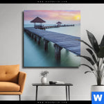 Leinwandbild Steg Ins Meer Quadrat Produktvorschau mit dem Bild Steg ins Meer im Format Quadrat.
