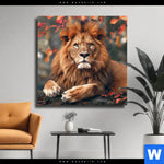 Leinwandbild Stolzer Blick Des Loewen Quadrat Produktvorschau mit dem Bild Stolzer Blick des Löwen im Format Quadrat.