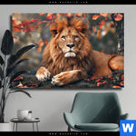 Leinwandbild Stolzer Blick Des Loewen Querformat Produktvorschau mit dem Bild Stolzer Blick des Löwen im Format Querformat.