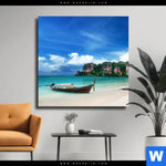 Leinwandbild Strand In Thailand Quadrat Produktvorschau mit dem Bild Strand in Thailand im Format Quadrat.