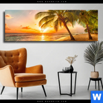 Leinwandbild Strand Von Barbados Panorama Produktvorschau mit dem Bild Strand von Barbados im Format Panorama.