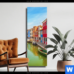 Leinwandbild Strassen Von Venedig Schmal Produktvorschau mit dem Bild Straßen von Venedig im Format Schmal.