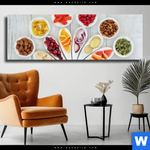 Leinwandbild Superfoods Im Farbkreis Panorama Produktvorschau mit dem Bild Superfoods im Farbkreis im Format Panorama.