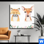 Leinwandbild Tiere Des Waldes Quadrat Produktvorschau mit dem Bild Tiere des Waldes im Format Quadrat.